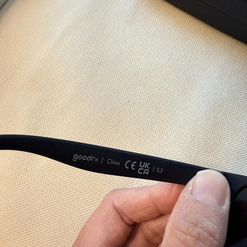 Goodr The Future Is Void Sunglasses Mens Black Polarized Square Plastic Frame